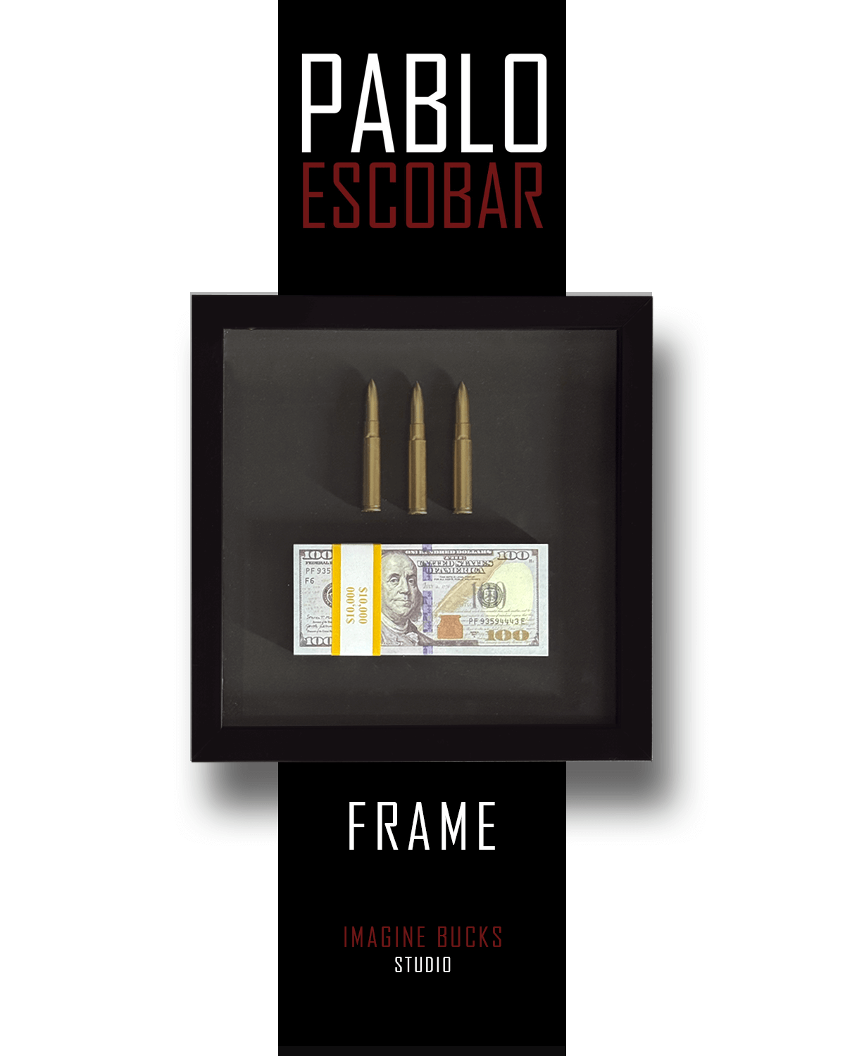 PABLO Frame - 3Bullets with $100 Stack Frame